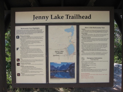 Jenny Lake Trailhead Sign